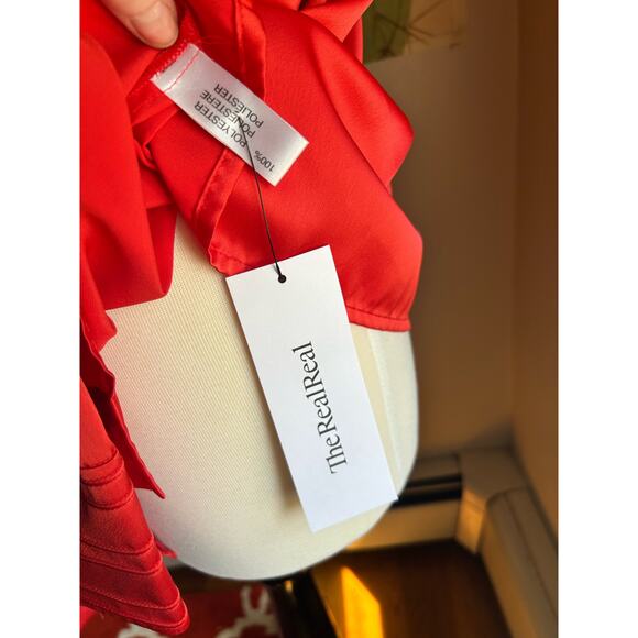 Louis Féraud Vintage Red Secretary Bow Blouse – Size US 16 / XL - Picture 8 of 12